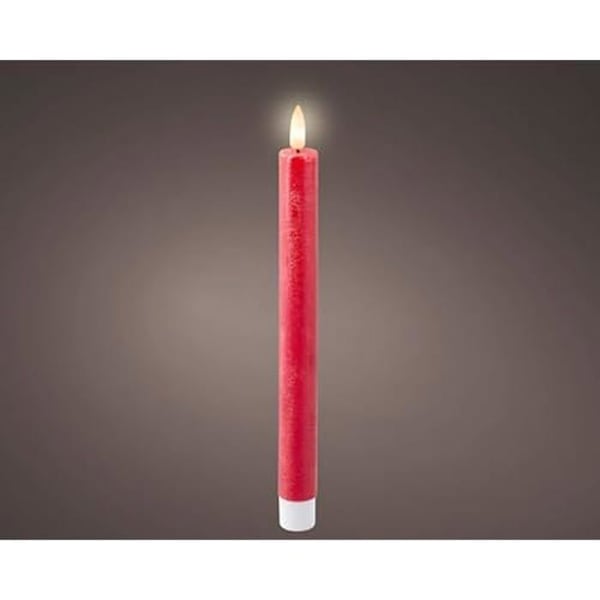 Batteridrivna ljus - LUMINEO - Paket med 2 - 24,1 cm - Realistiskt vax - Varm vit låga