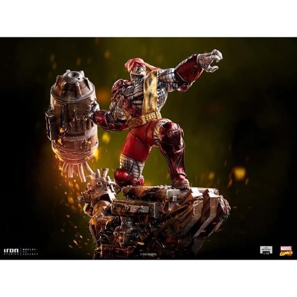 Staty - IRON STUDIOS - Colossus - Apokalypsens Ålder - Resina - 1/10 - Metallisk Röd