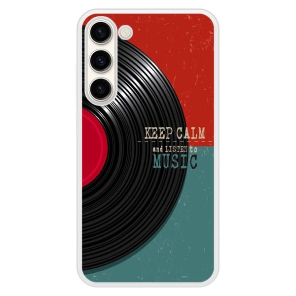 Coque i förstärkt silikon med tryck, kompatibel med Samsung Galaxy S23 Plus Keep calm