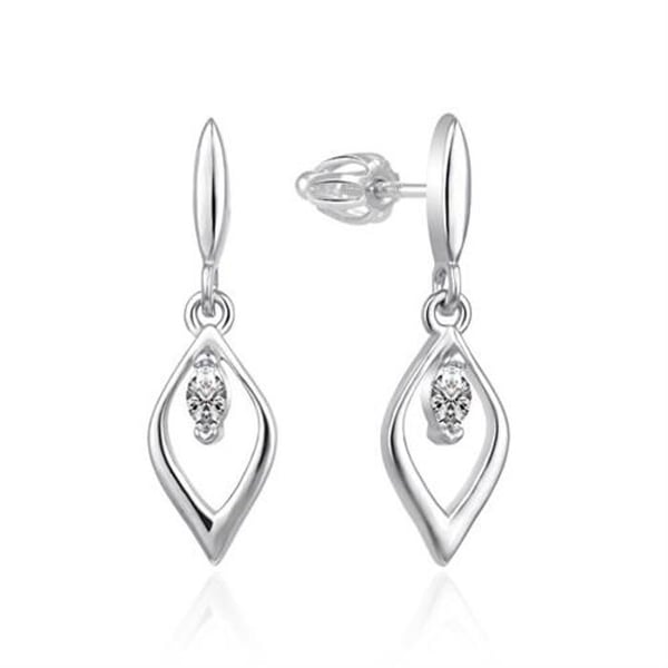 Örhängen - AGATO - AGT-E102PW - Sterling silver 925 - Zirkon kubisk - Säkerhets skruvstängning