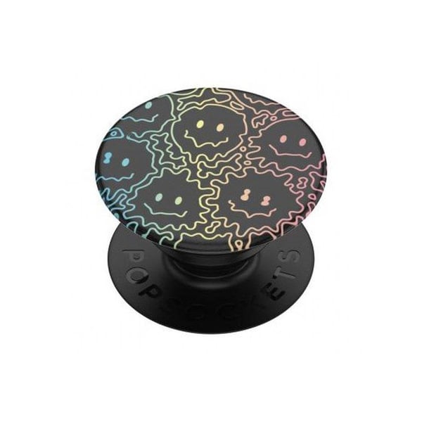 Pop Grip för Smartphones - POPSOCKETS - Standard - Svart - Designa Känn Basen - Ultralätt utdragbar