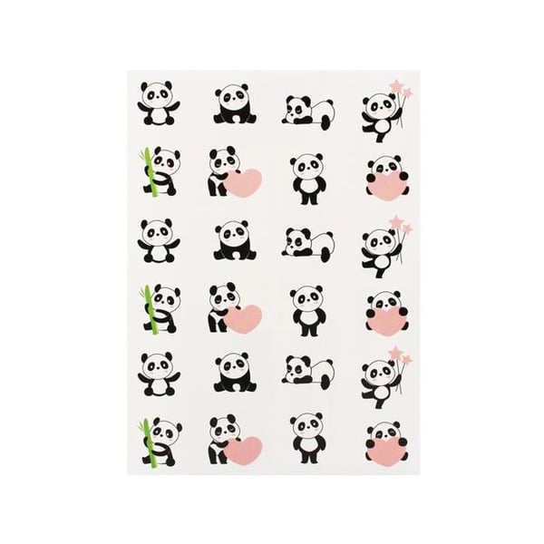Klistermärken - Panda - 48 delar - Kreativa klistermärken - Flerfärgad - Scrapbooking