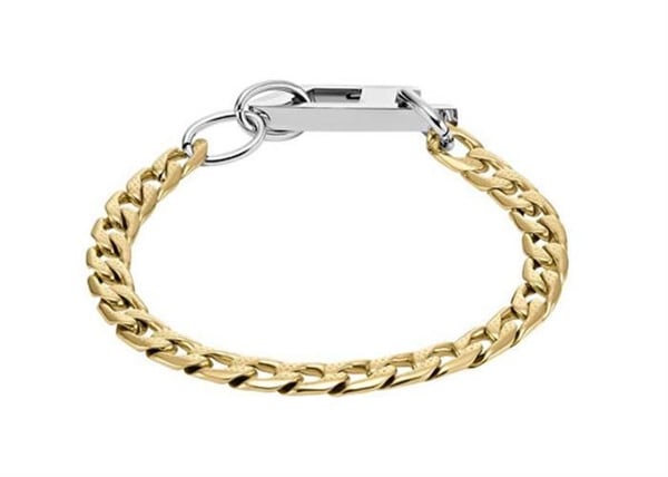 Elegant guldpläterat armband för män DX1437931