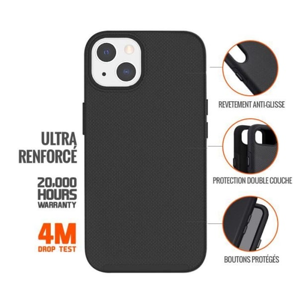 Coque - Eiger - iPhone 14 Plus - Hård - Stötsäker 4M - Dubbel Lager TPU/Polykarbonat