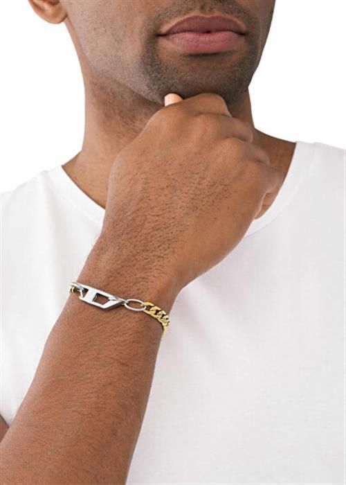 Elegant guldpläterat armband för män DX1437931