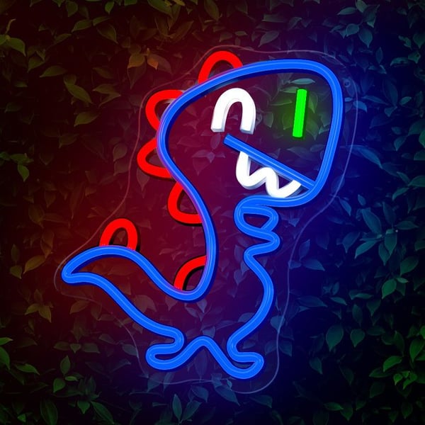 NEON LED PLEXI BABY DINOSAUR USB-A 2M MED INTEGRERAD DIMMER