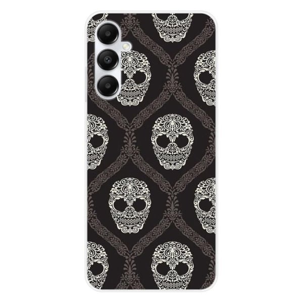 Tryckt silikonfodral som är kompatibelt med Samsung Galaxy A05S Floral skalle