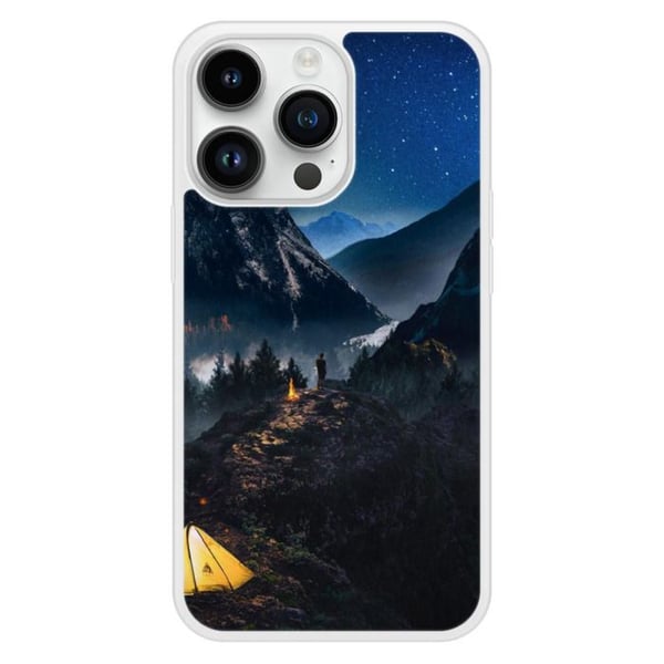 Siliconeförstärkt skydd med tryck, kompatibel med Apple iPhone 14 Pro - Endast i Berg.
