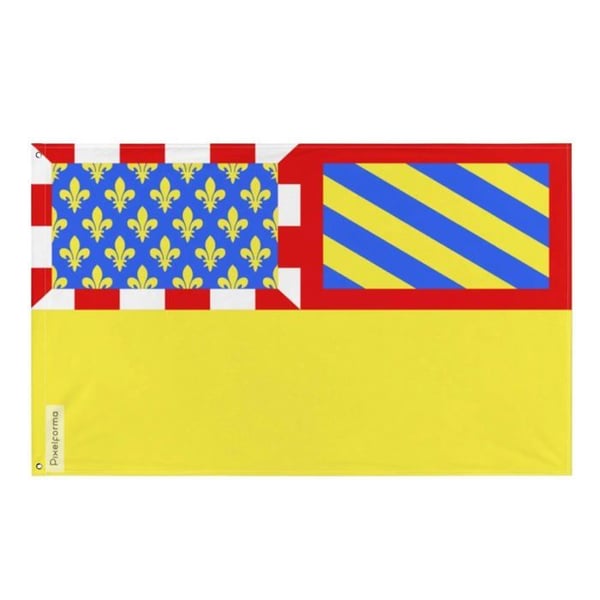 Flagga Côte-d'Or – 96 x 144 cm – Hållbar Polyester – 2 Metallöglor – Inomhus / Utomhus – Pixelforma