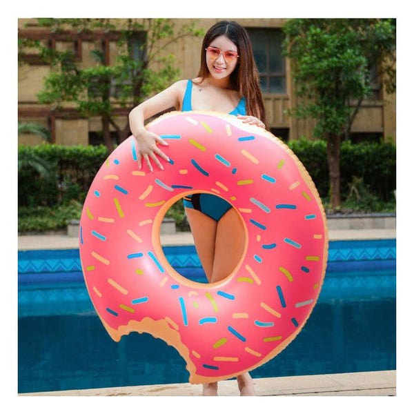 Flytande ring - Donuts - Rosa - Rund - Miljövänlig PVC - För vuxna