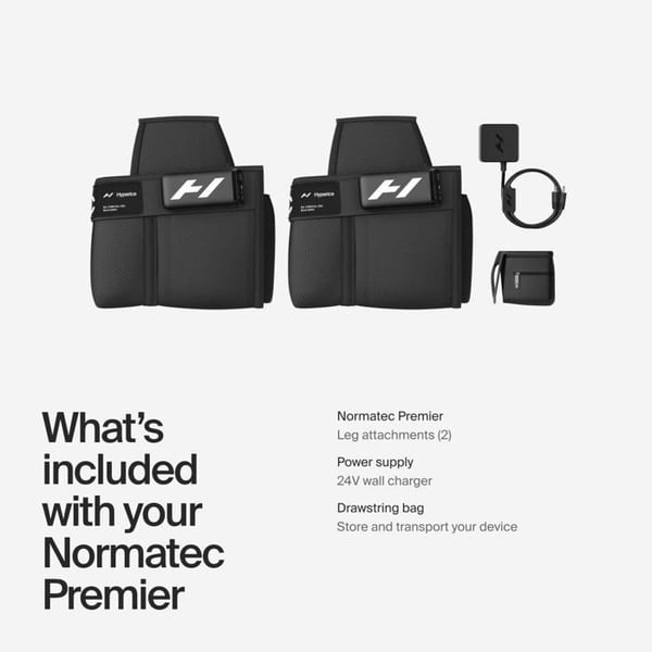 Genopretningssystem - HYPERICE - Normatec Premier - Dynamisk kompressionsmassage - 7 niveauer - 4 timers batterilevetid