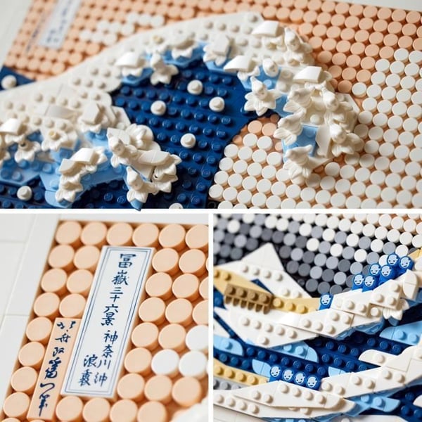 LEGO® ART 31208 Hokusai – Den stora vågen, japansk väggdekoration, kreativ fritid, vuxna