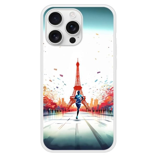 Förstärkt silikonskal med tryck kompatibelt med Apple iPhone 16 Pro Max Olympiska spelen