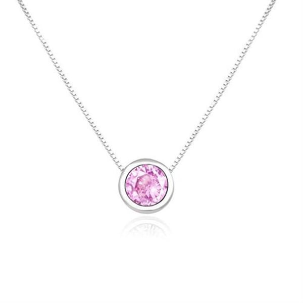 Collier - AGATO - AGS1578/47-P - Sterling silver 925 - Rosazircon - Justerbar längd 42 cm