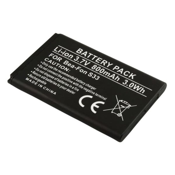 Ersättningsbatteri för Bea-Fon S33 Li-ion 3.7V 800mAh 3.0Wh