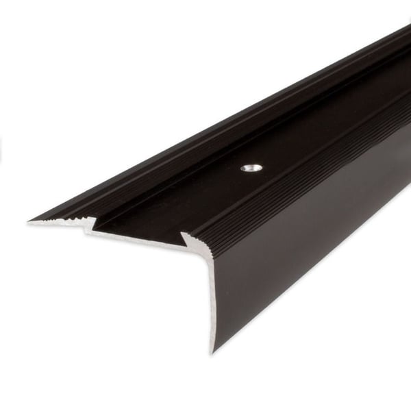 PROVISTON Trappsteg 27 x 58 x 1000 mm Trappsteg Hörnprofil Kombination Hörnprofil Anodiserad aluminium mörkbrons Perc...