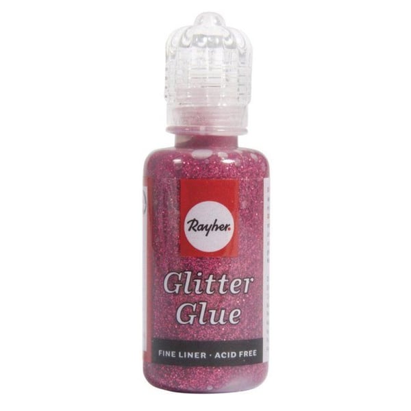 Metallisk glittrande kork, flaska 20 ml, klassisk röd