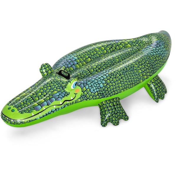 Uppblåsbar leksak för barn - BESTWAY - Krokodil - Grön - PVC - 148x67x29 cm
