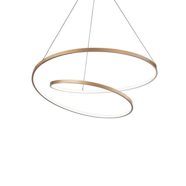 Hängande LED - Virvel - Guld - 3000K - Metall - Kontemporär Design