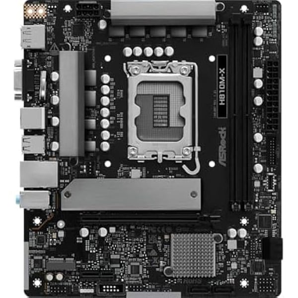 Moderkort - ASRock - H810M-X - LGA1851 - Micro ATX - 6+1 strömfaser