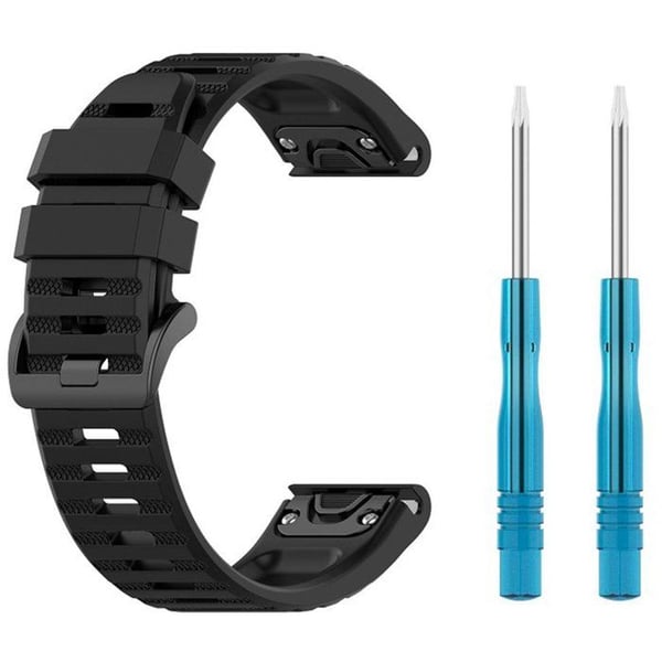 FIXED Silikone rem til Garmin QuickFit 22mm sort