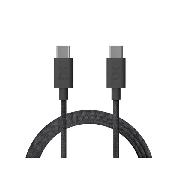 USB-C PD 100W-kabel - Xtorm - 1 meter - Svart - Power Delivery 3.1 - Snabbladdning - Hållbar - Flexibel - Flätad