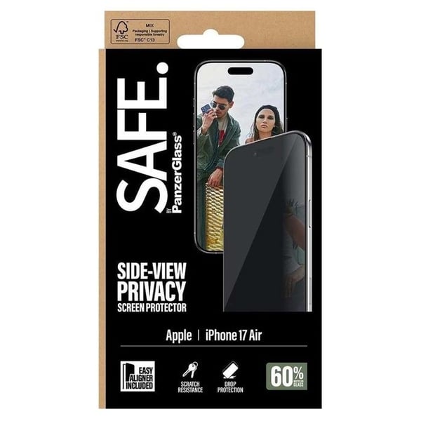 Skärmskydd - PANZER GLASS - iPhone Air - Anti-spion - Ultra Wide Fit - Återvunnen Glas