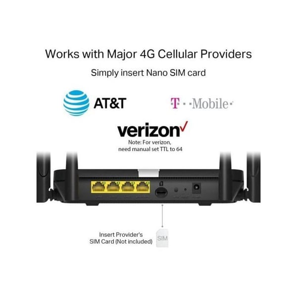 Wi-Fi-router med inbyggd LTE-modem - cudy LT500 - 5 GHz - 150 MBit/s - 1200 MBit/s
