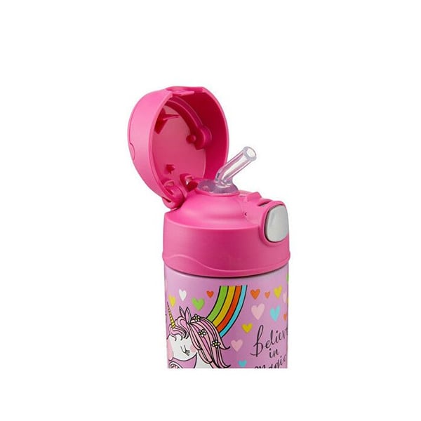 FUNtainer Thermos för baby med sugrör - enhörning 355 ml
