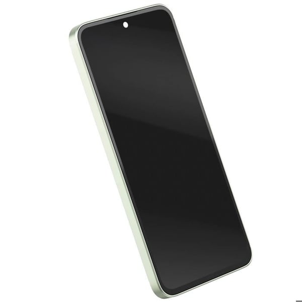 OLED-skärm - AVIZAR - Galaxy A36 - Limegrön - Förmonterad med chassi - Inbyggda flexanslutningar