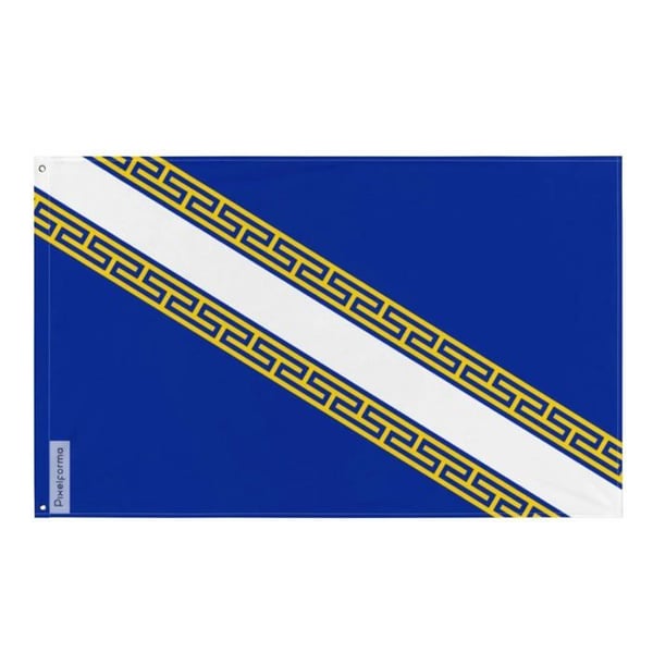 Flagga Champagne-Ardenne – 90 x 150 cm – Resistent Polyester – 2 Metallöglor – Inomhus / Utomhus – Pixelforma