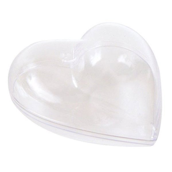 Graine Créative - Plastikhjärtan Kristall H 8 cm 5 stycken