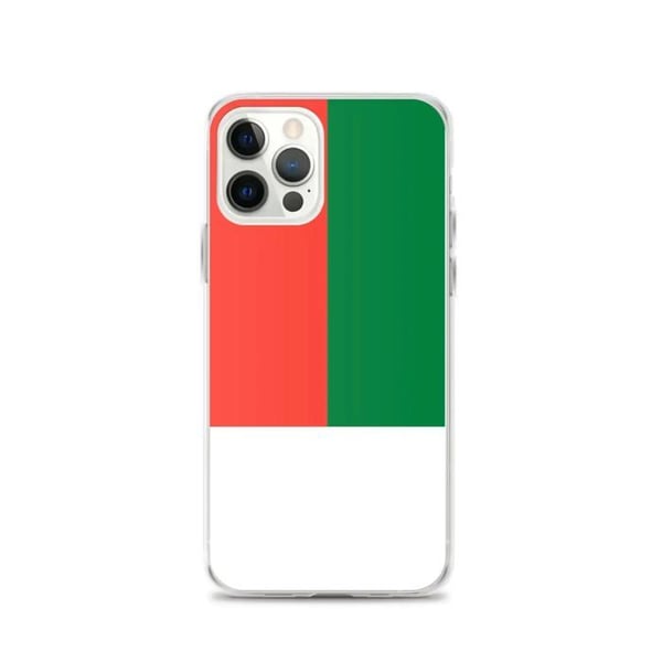 Telefonfodral - PIXELFORMA - Flagga från Madagaskar - Kompatibel med iPhone 12 Pro - Mjuk - Stötsäker