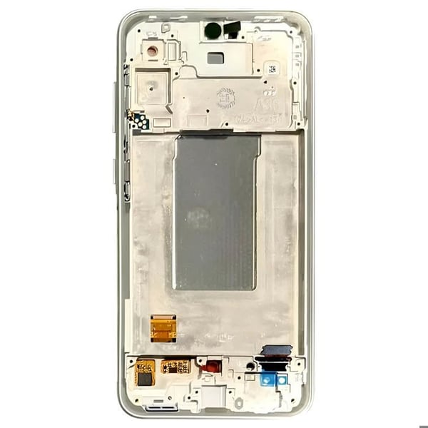 OLED-skärm - AVIZAR - Galaxy A36 - Limegrön - Förmonterad med chassi - Inbyggda flexanslutningar