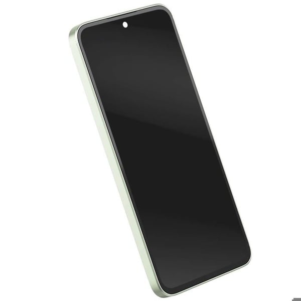 OLED-skärm - AVIZAR - Galaxy A36 - Limegrön - Förmonterad med chassi - Inbyggda flexanslutningar