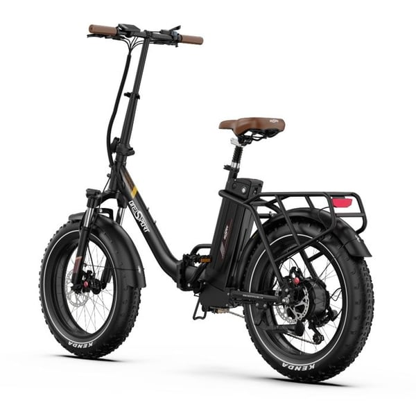 ONESPORT OT16 Max Elcykel för Vuxna Batteri 48V 18AH Motor 500W, Terrängdäck 20 tum Fällbar Elcykel
