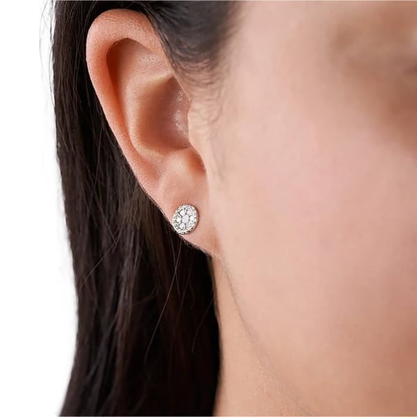 Örhängen - FOSSIL - Silver - Pärlemor - Zirkoniumoxid - 7.5 mm