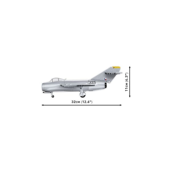 Maquette COBI - S-102 - Tjeckoslovakiska Flygvapnet - MIG15 - 504 bitar - Från 14 år