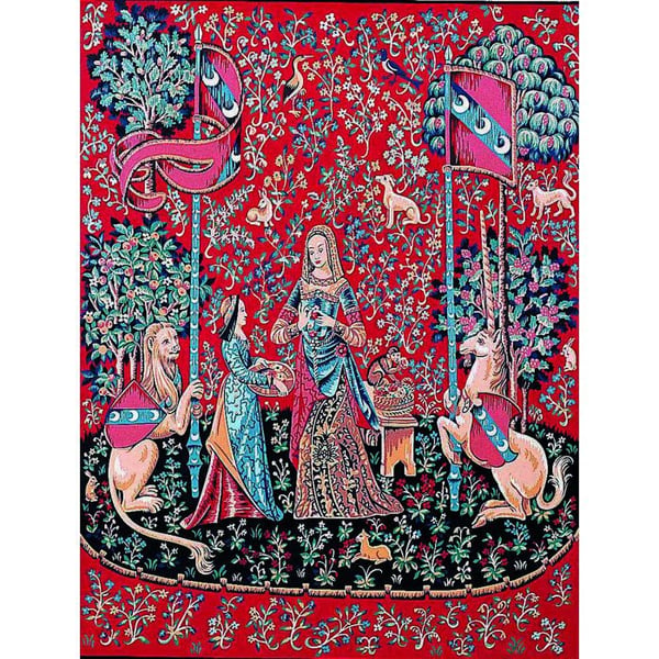 Canevas Pénélope Antik Dam med en enhörning Lukt 65x80cm