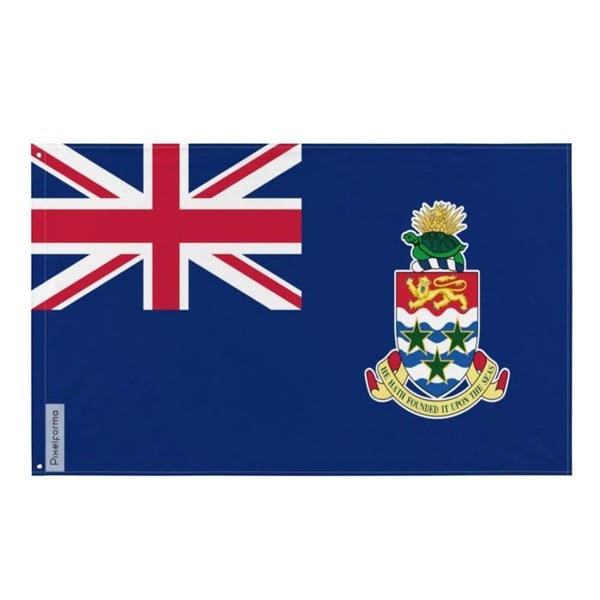 Caymanöarnas flagga – 192 x 288 cm – Hållbar Polyester – 2 Metallöglor – Inomhus / Utomhus – Pixelforma