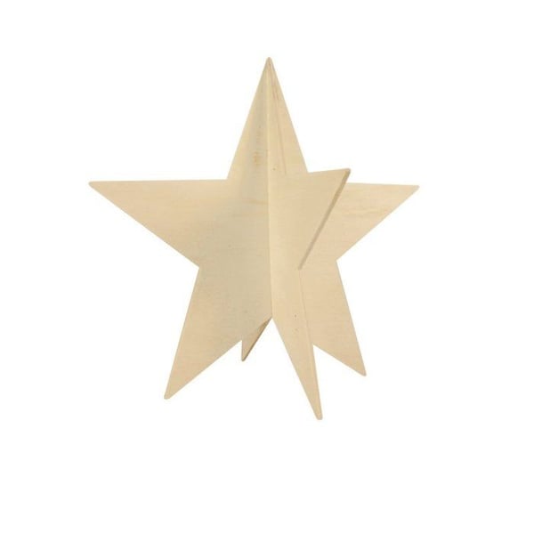 MégaCréa DIY - Trä-stjärna att montera 30x0,4cm