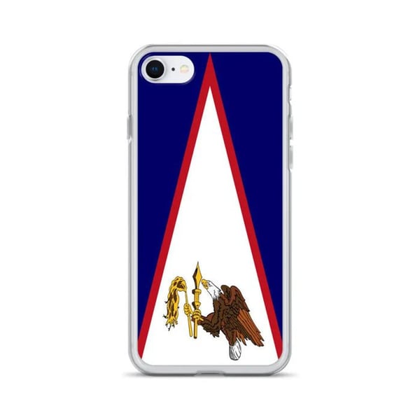Mobilskal – Amerikansk Samoa Flagga – Kompatibel med iPhone 6S – Flexibelt Fodral – Motståndskraftigt och Stötabsorberande – Silikon – Pixelforma
