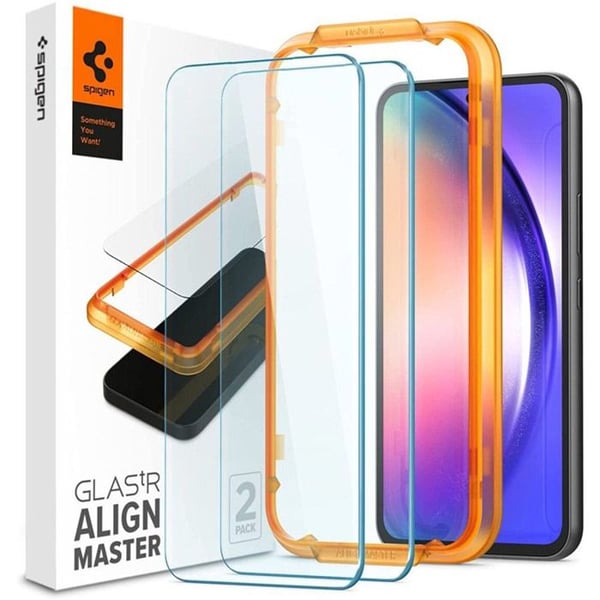 Hærdet Glas - Spigen - Alm Glass FC - 2-Pak - 0,3 mm - Hårdhed 9H - Samsung Galaxy A54 5G