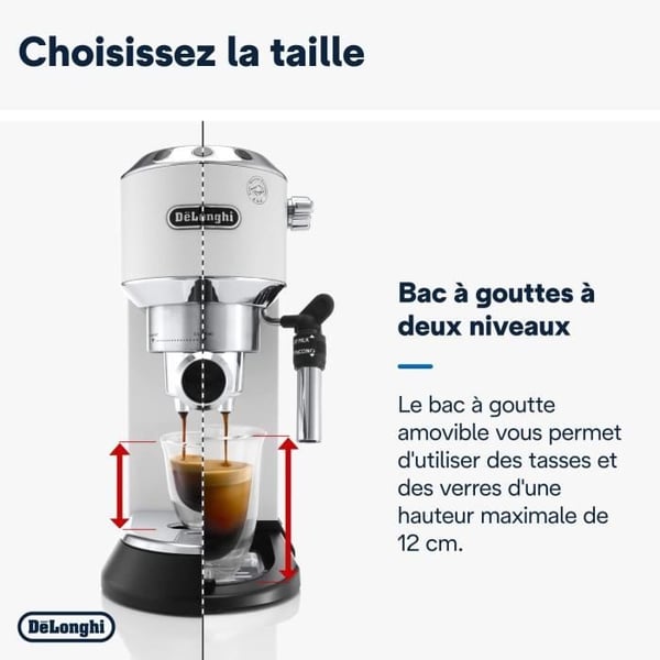 Manuel espressomaskine - De'Longhi - Dedica style - EC685.W - Hvid