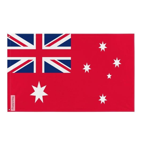 Civila flaggan av Australien – 64 x 96 cm – Polyester – Metallöglor – Motståndskraftig