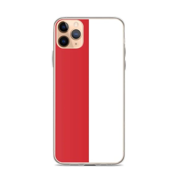Telefonfodral – Monaco Flagga – Kompatibel med iPhone 11 Pro Max – Mjuk Fodral – Slitstark och Stötsäker - Silikon - Pixelforma