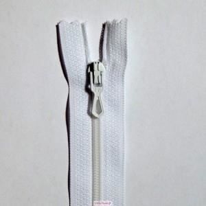 Dragkedja - Prestyl - 15 cm - Vit - Icke-separerbar - Sömnad