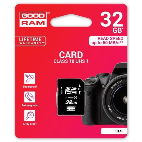 SDHC-minneskort - PNJ - S1A0 - 32 GB - Klass 10 - Hastighet 20 MB/s