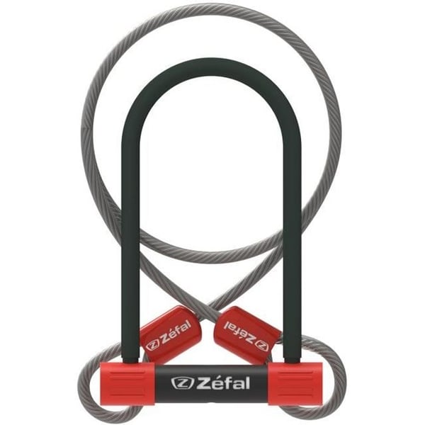 Cykellås - scooterslås - U-lås + kabel 120 cm - dimensioner 115x230 - modell K-Traz
