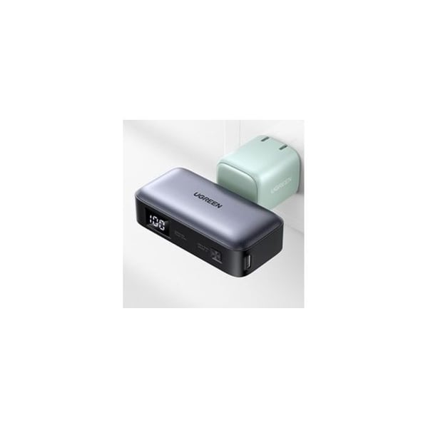 Extern batteri - UGREEN - 5,000 mAh - USB-C-kontakt - Med ställ - Svart